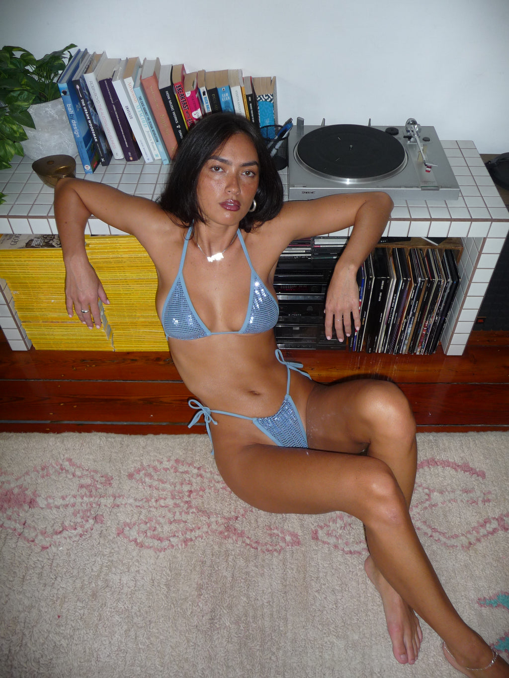 Addison Halter Bikini Top // Aquamarine